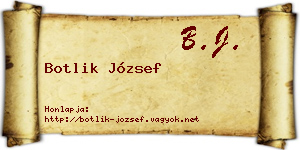 Botlik József névjegykártya