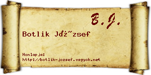 Botlik József névjegykártya
