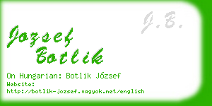 jozsef botlik business card