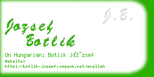 jozsef botlik business card